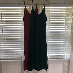 Set of two midi, cami dresses